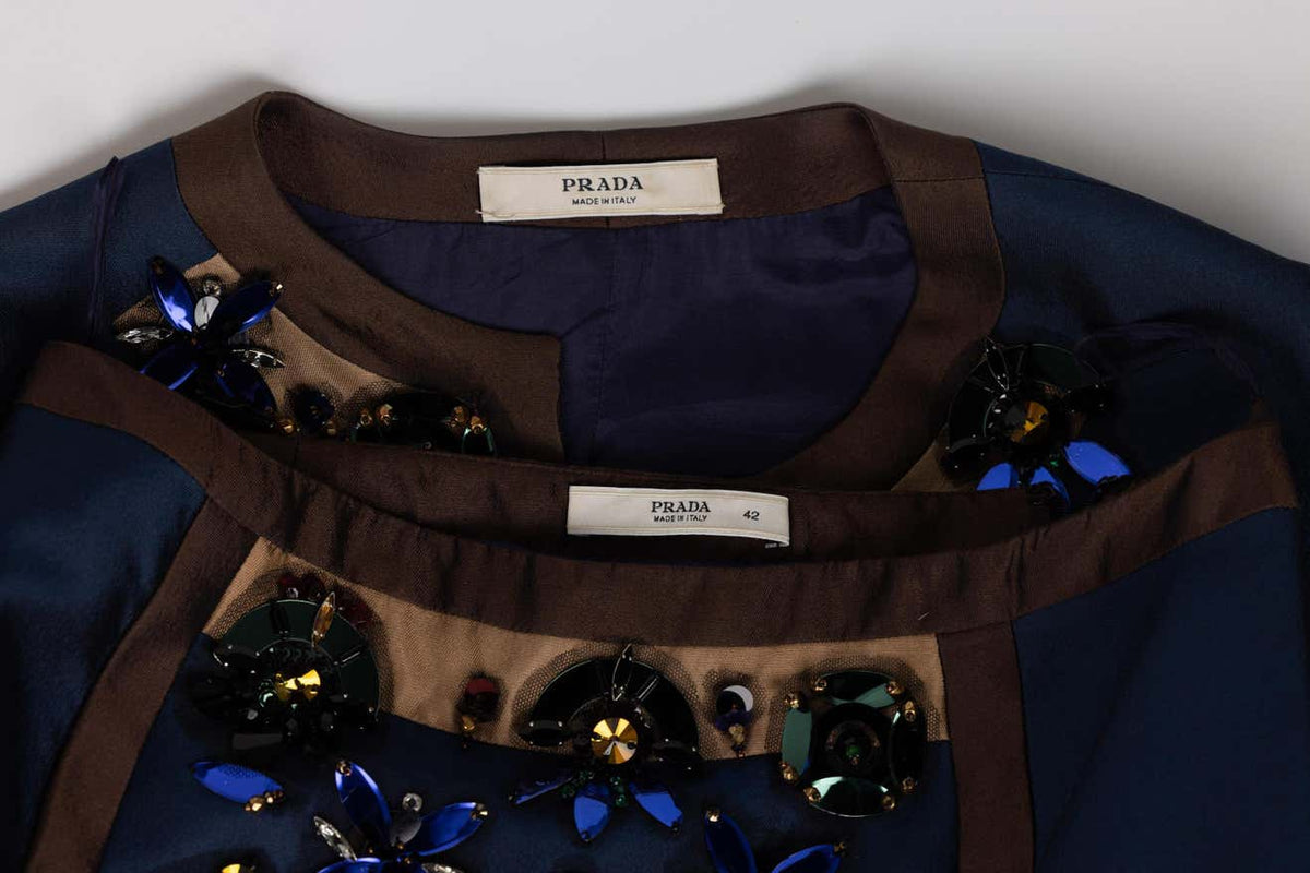 Prada S/S 2005 Crystal Embellished Skirt Suit – Basha Gold
