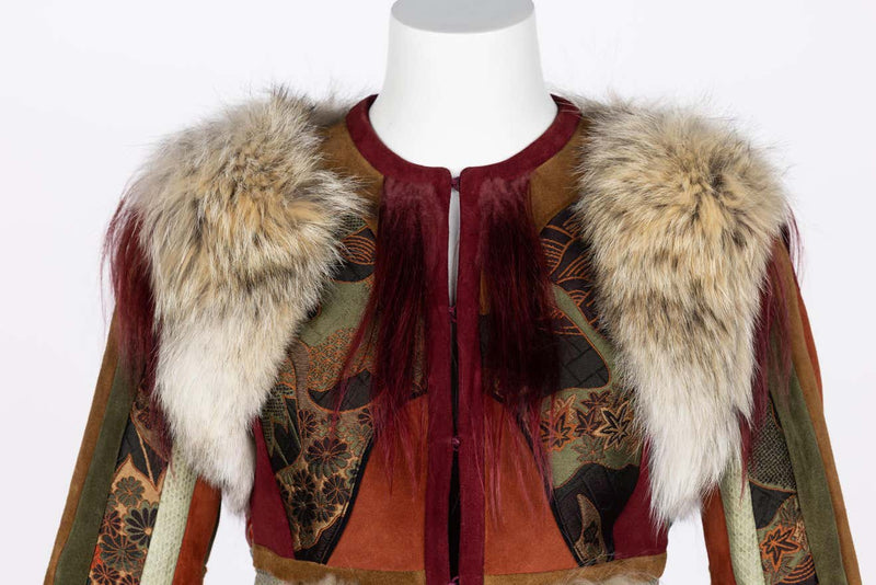 Gucci Tiger Embroidered Suede & Fur Jacket, 2015