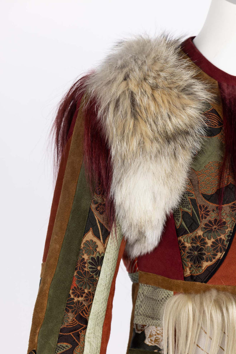 Gucci Tiger Embroidered Suede & Fur Jacket, 2015