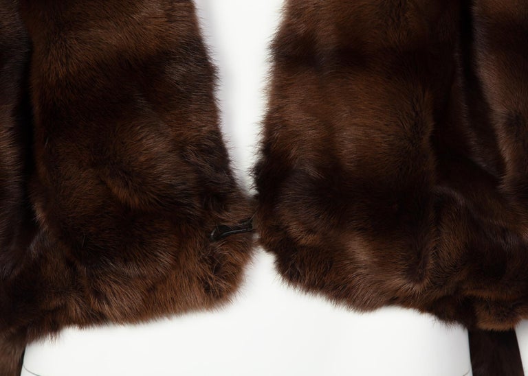 Lanvin by Alber Elbaz Brown Fur Cocoon Jacket, Hiver 2008