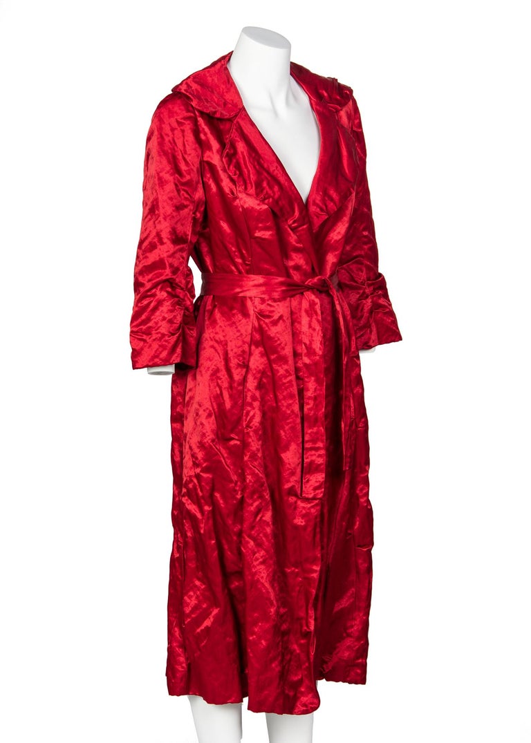 Lanvin Alber Elbaz Red Evening Coat Runway, 2006