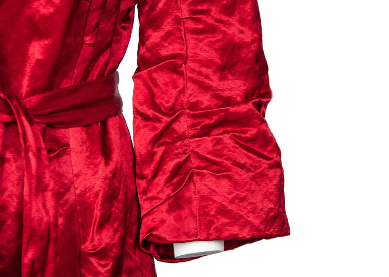 Lanvin Alber Elbaz Red Evening Coat Runway, 2006