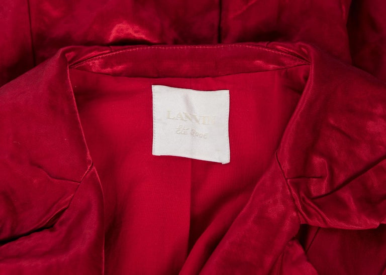 Lanvin Alber Elbaz Red Evening Coat Runway, 2006