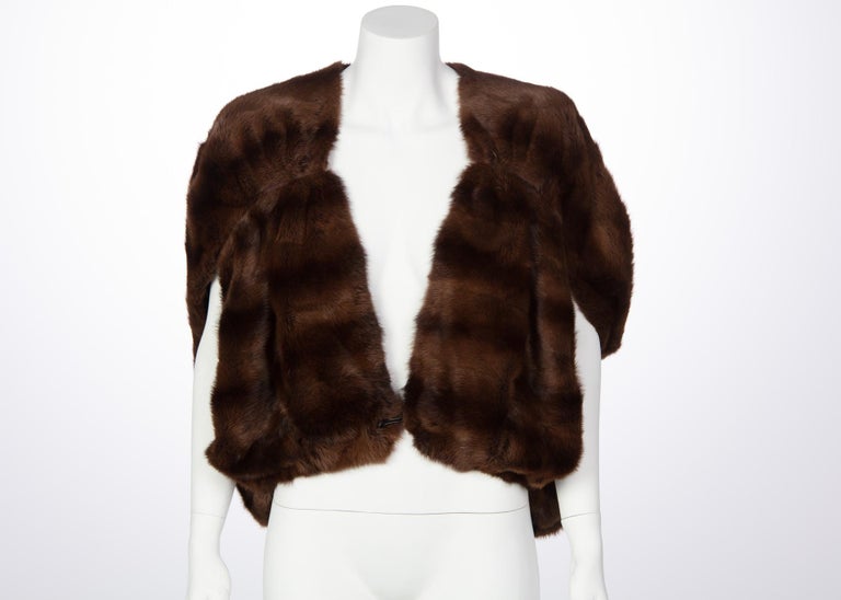 Lanvin by Alber Elbaz Brown Fur Cocoon Jacket, Hiver 2008