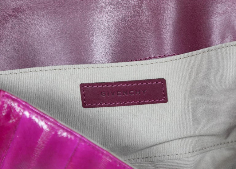 Givenchy Magenta Eel Skin Leather Fringe Shoulder Bag, 2009
