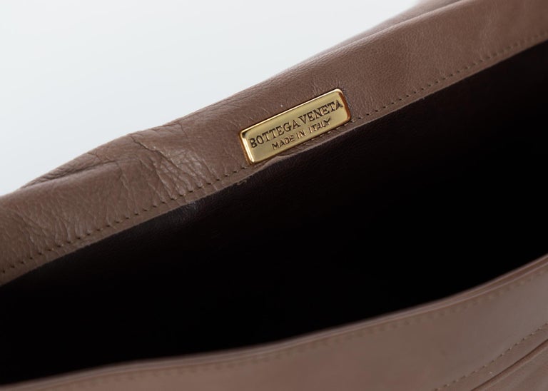 Vintage Bottega Veneta  Intrecciato Leather Tassel Clutch Bag