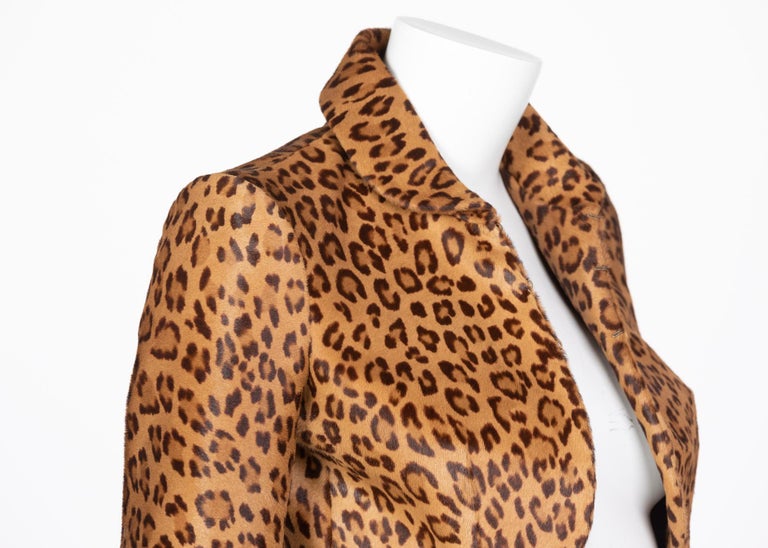 Ralph Lauren Collection Leopard Shearling Cropped Bolero Jacket