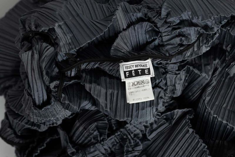 Issey Miyake Fête Silver Grey Pleats Midi Dress, Spring 2008