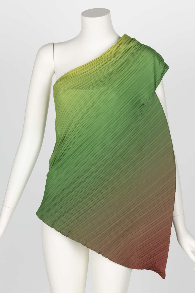 Early Issey Miyake 1989 Collection Ombre One Shoulder Top