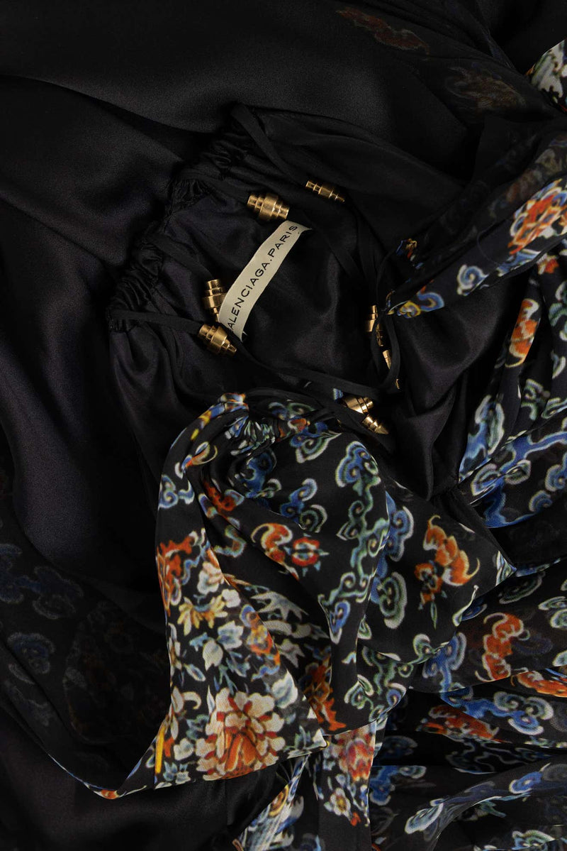 Balenciaga Ghesquière Pre-Fall 2007 Silk Maxi Dress