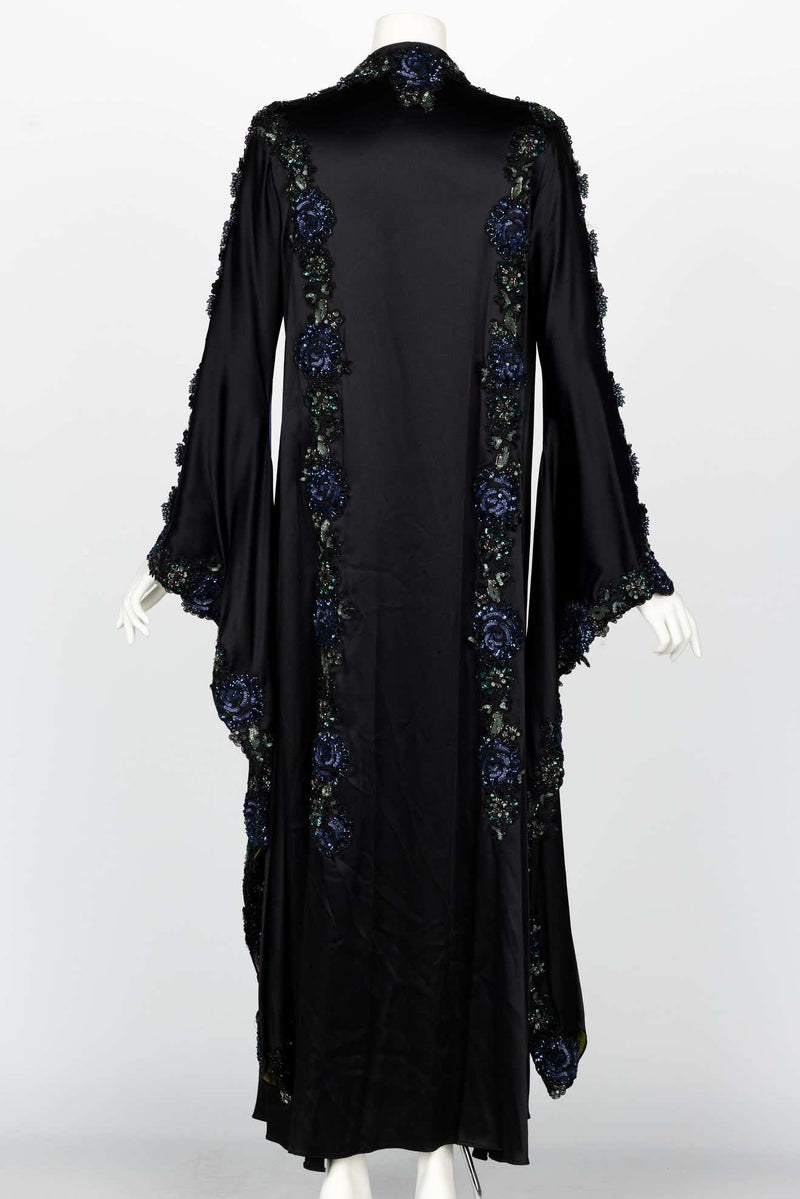 Mina Poe Paris Embellished Silk Caftan Dress