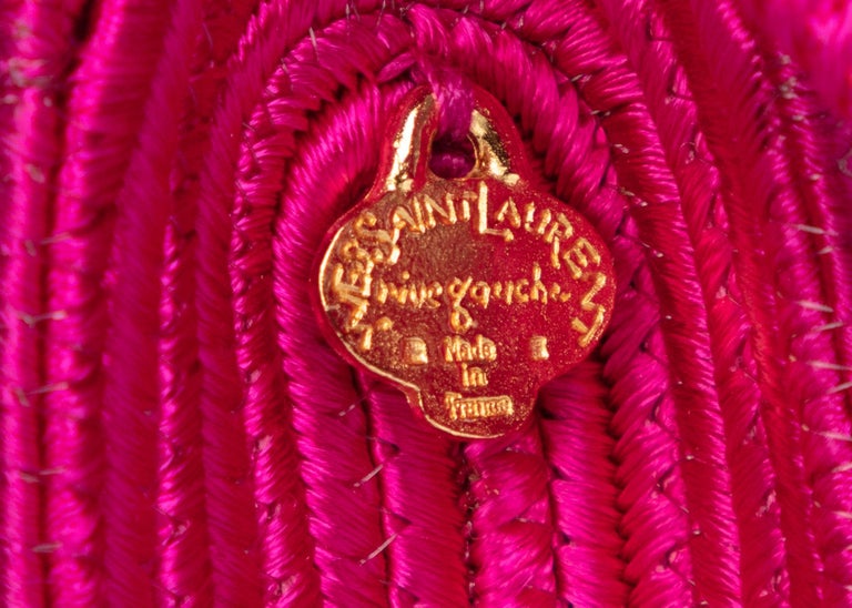 Yves Saint Laurent YSL Pink Passementerie Yellow Tassel Shoulder Bag ,1990s