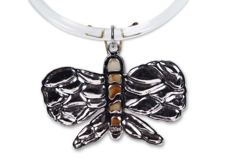 Chloè Lucite Silver Butterfly Collar Necklace, 2004