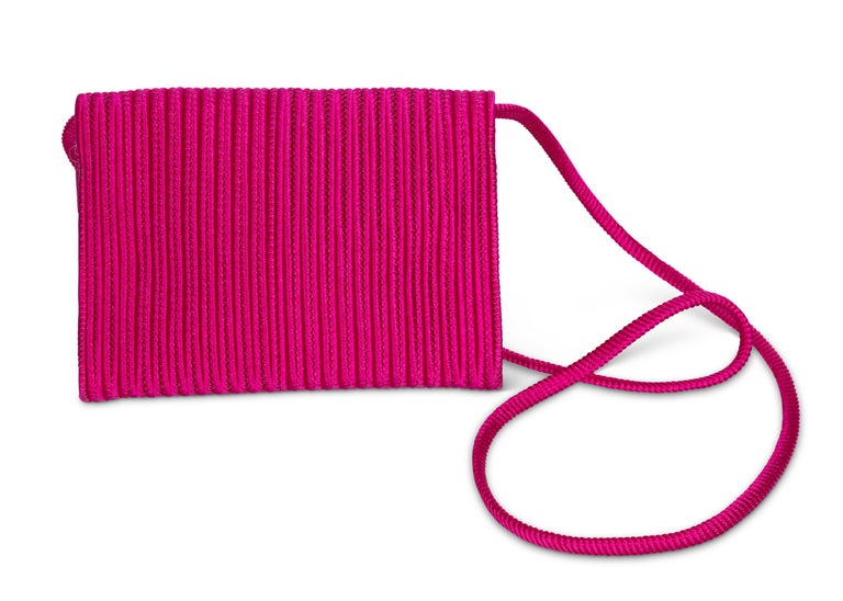 Yves Saint Laurent YSL Pink Passementerie Yellow Tassel Shoulder Bag ,1990s
