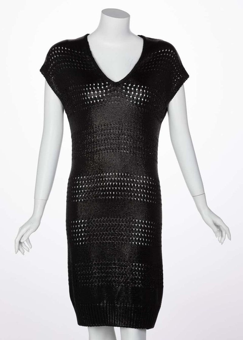 Balenciaga Paris Black Knit Sweater Dress