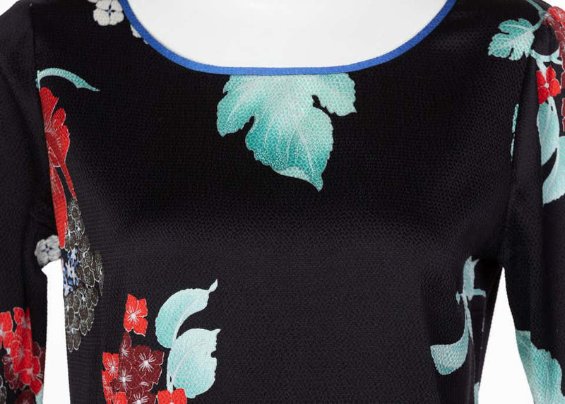 Leonard Paris Silk Floral Print Dress, 2000s
