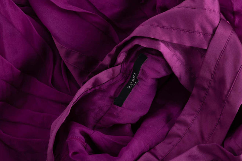 Gucci Tom Ford Purple Silk Dress Runway F/W 2004 Look #27