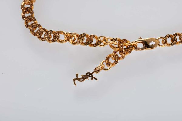Yves Saint Laurent Gold Tone Cabochon "Arty" necklace YSL, 2010