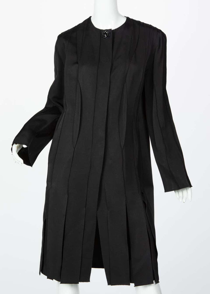 Lanvin Alber Elbaz Black Grosgrain Ribbon Coat-Dress, 2012