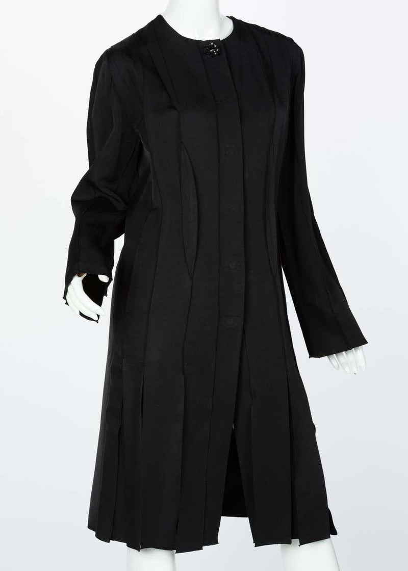 Lanvin Alber Elbaz Black Grosgrain Ribbon Coat-Dress, 2012