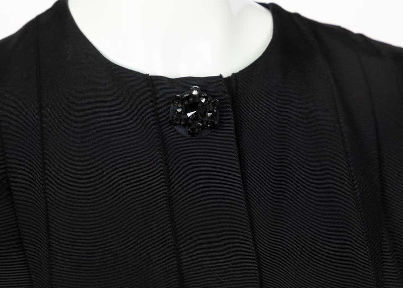 Lanvin Alber Elbaz Black Grosgrain Ribbon Coat-Dress, 2012