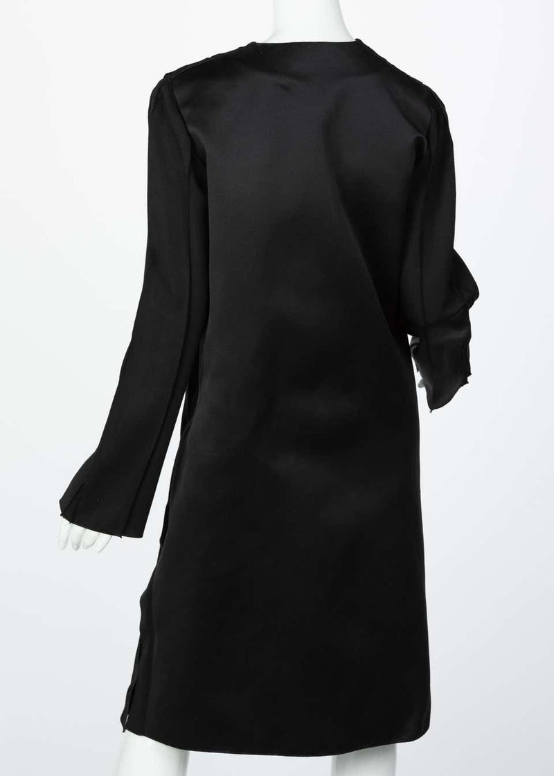 Lanvin Alber Elbaz Black Grosgrain Ribbon Coat-Dress, 2012