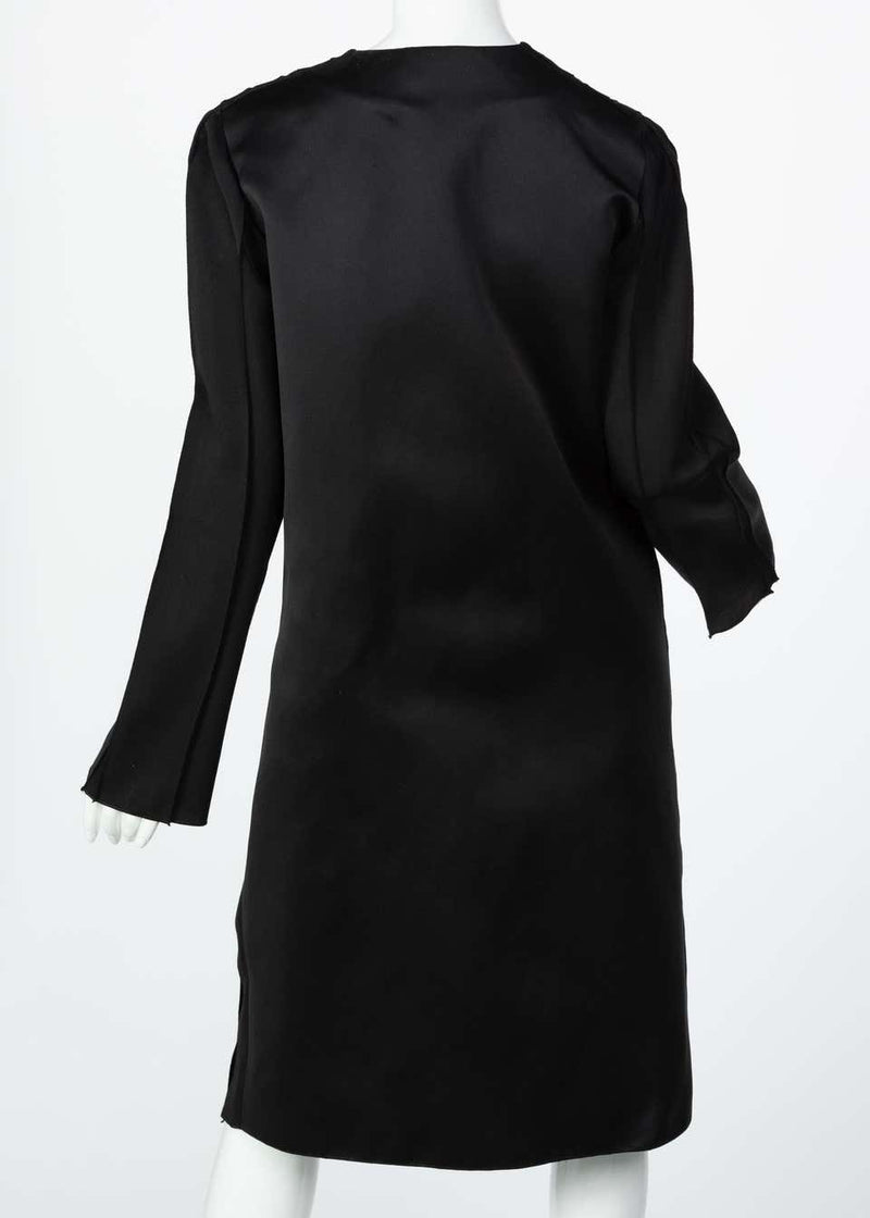Lanvin Alber Elbaz Black Grosgrain Ribbon Coat-Dress, 2012