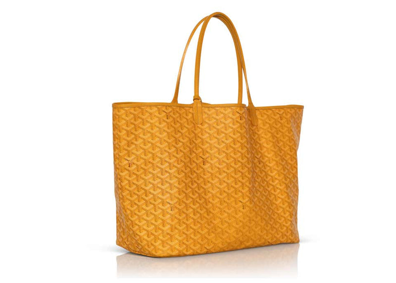 Goyard Goyardine Saint Louis GM Yellow Chevron Tote Bag, 2019