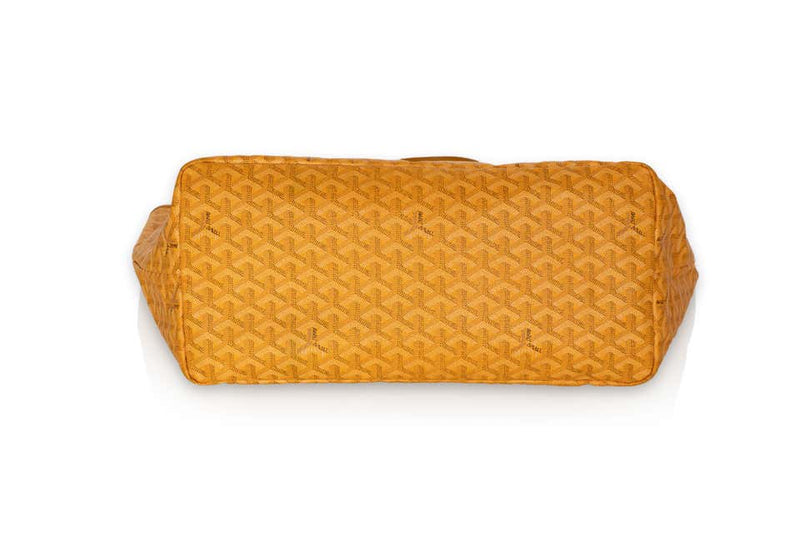 Goyard Goyardine Saint Louis GM Yellow Chevron Tote Bag, 2019