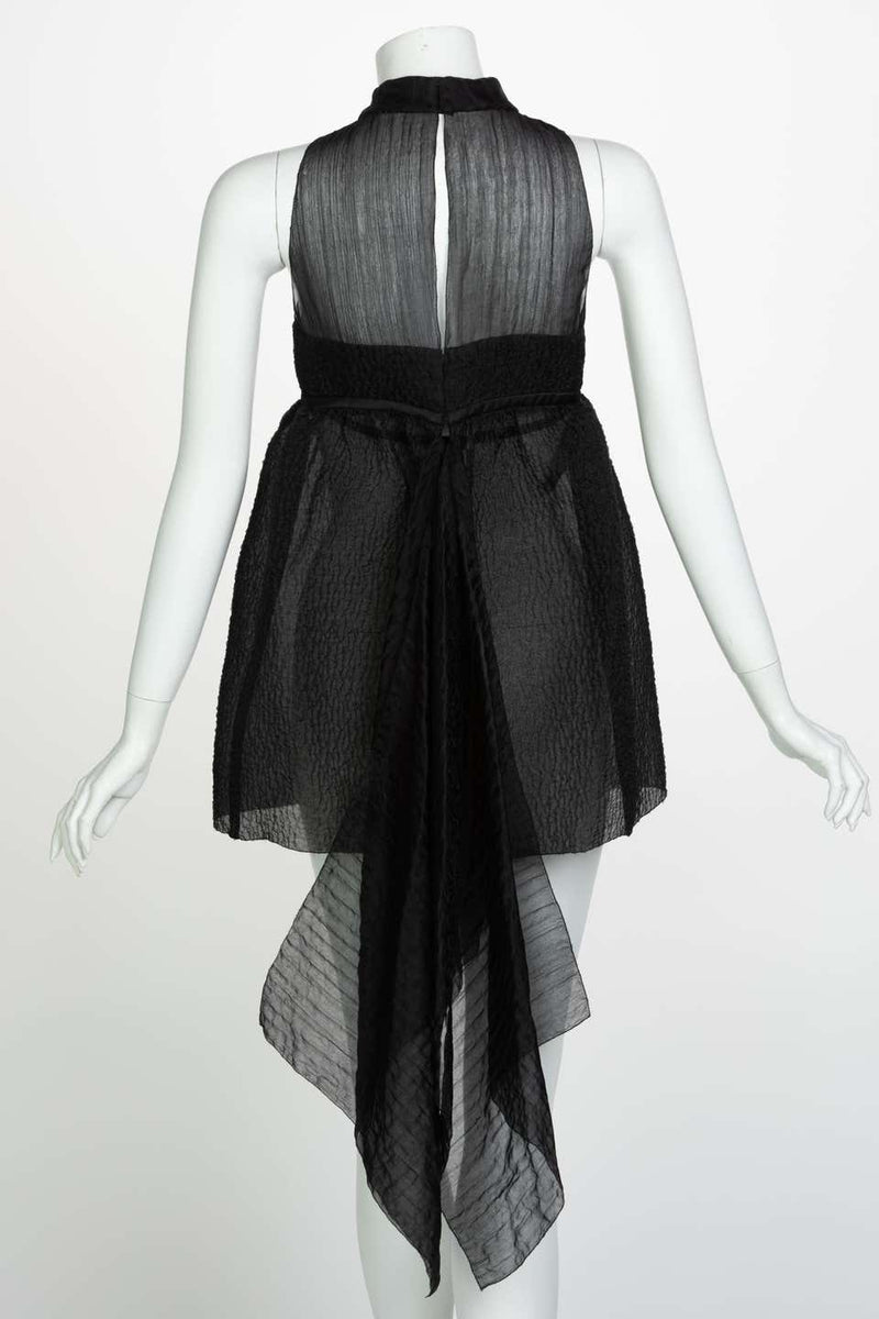 Prada Black Silk baby Doll Top Runway Spring 2010