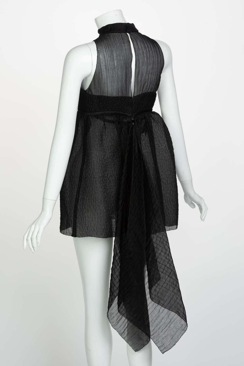 Prada Black Silk baby Doll Top Runway Spring 2010