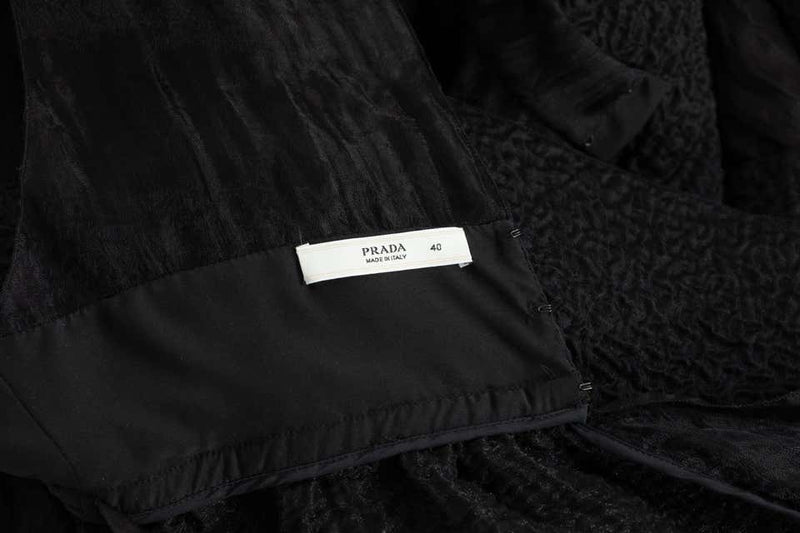 Prada Black Silk baby Doll Top Runway Spring 2010