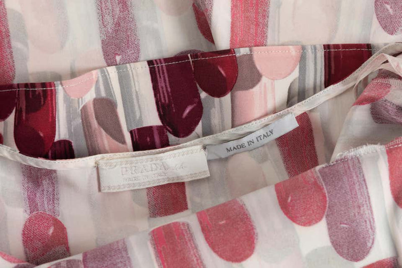Prada Silk Lipstick Leather Strap Top Spring 2000