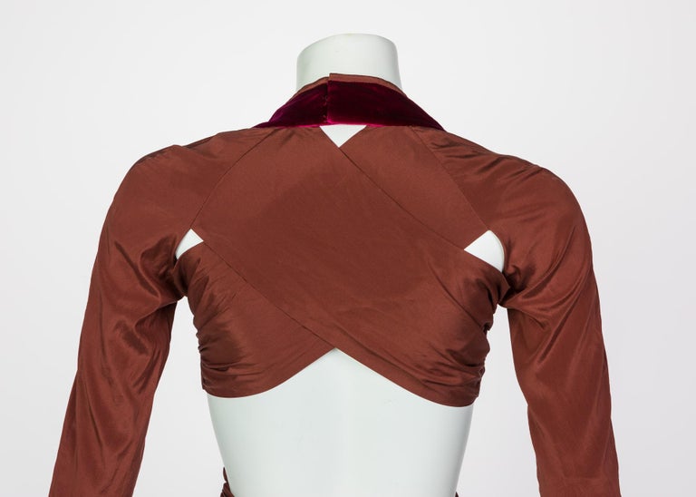 Gucci Copper Silk Cut Out Dress Runway, 2005