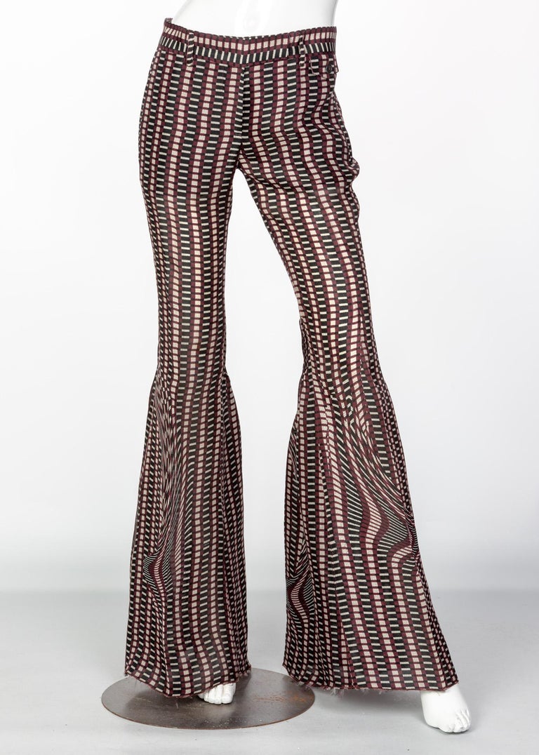 Prada Fairy Collection Printed Flared Runway Pants, 2008
