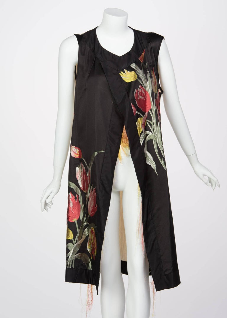Dries Van Noten Spring Runway Look 30 Silk Thread Floral Brocade Vest, 2014