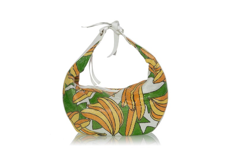 Chloé Phoebe Philo Banana Print Chain Mail Leather Shoulder Bag, 2004