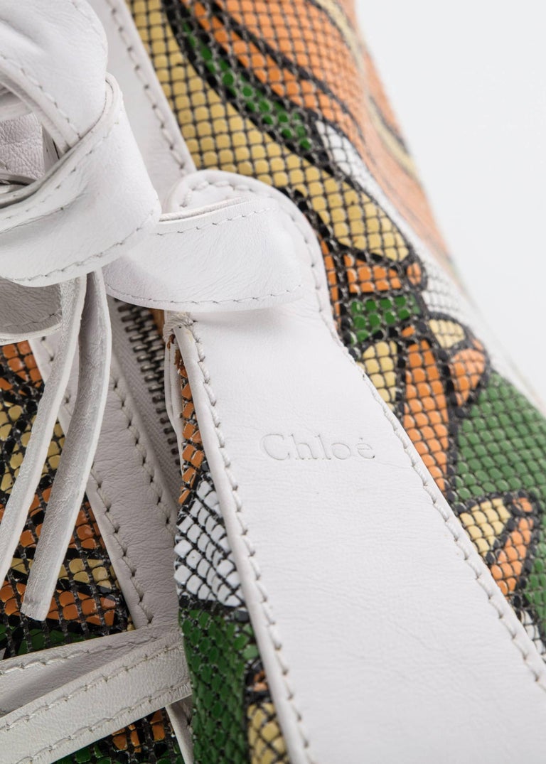 Chloé Phoebe Philo Banana Print Chain Mail Leather Shoulder Bag, 2004
