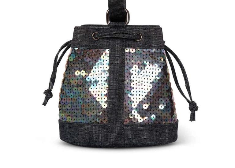 Chanel Denim Sequin Mini Bucket Bag