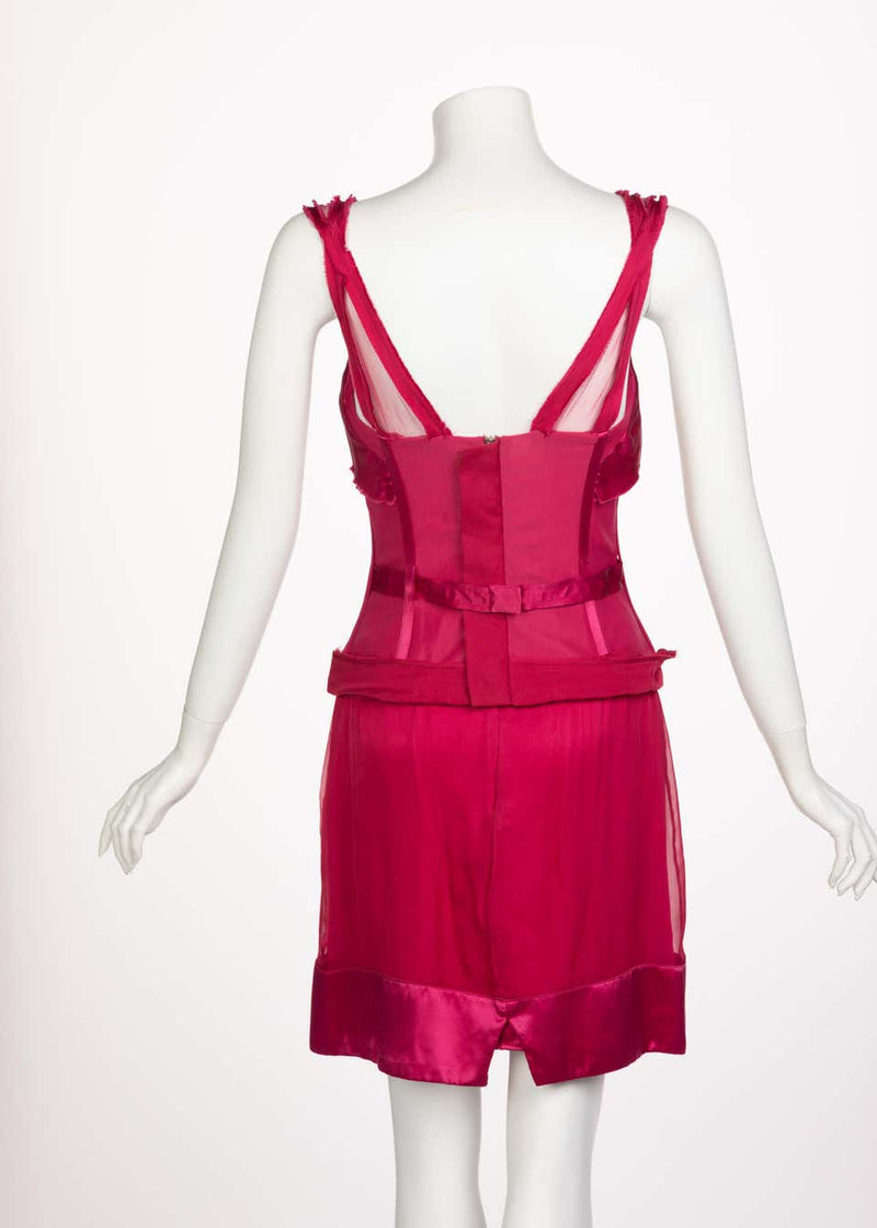 Stella McCartney Magenta Pink Corset Dress Runway 2003