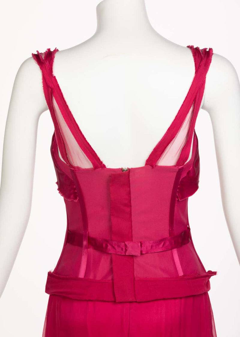 Stella McCartney Magenta Pink Corset Dress Runway 2003
