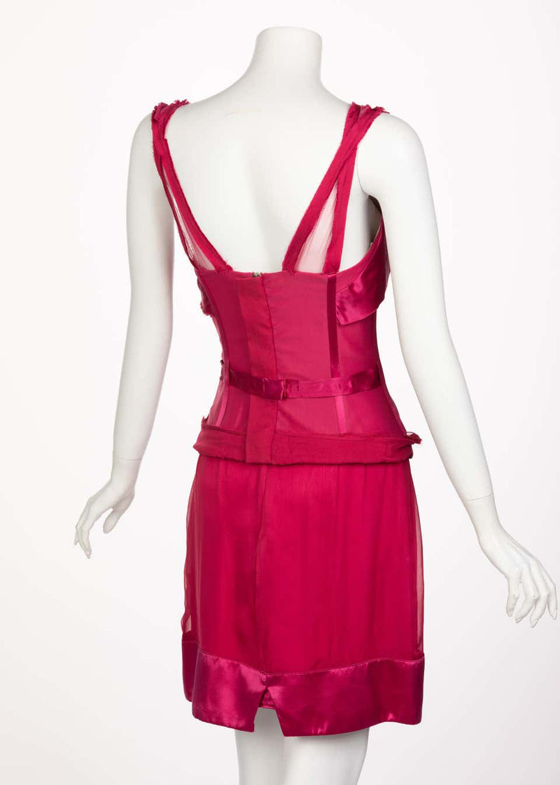Stella McCartney Magenta Pink Corset Dress Runway 2003
