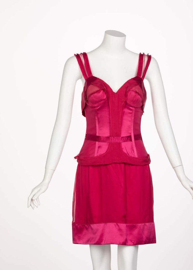 Stella McCartney Magenta Pink Corset Dress Runway 2003