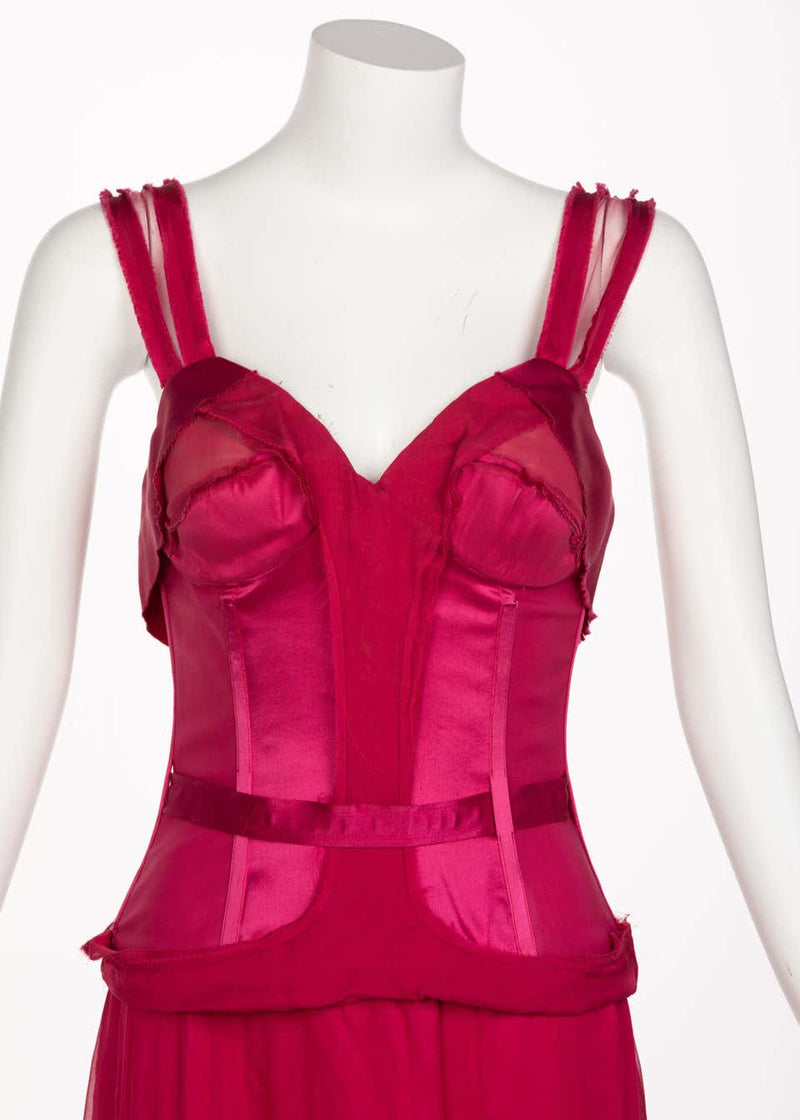 Stella McCartney Magenta Pink Corset Dress Runway 2003