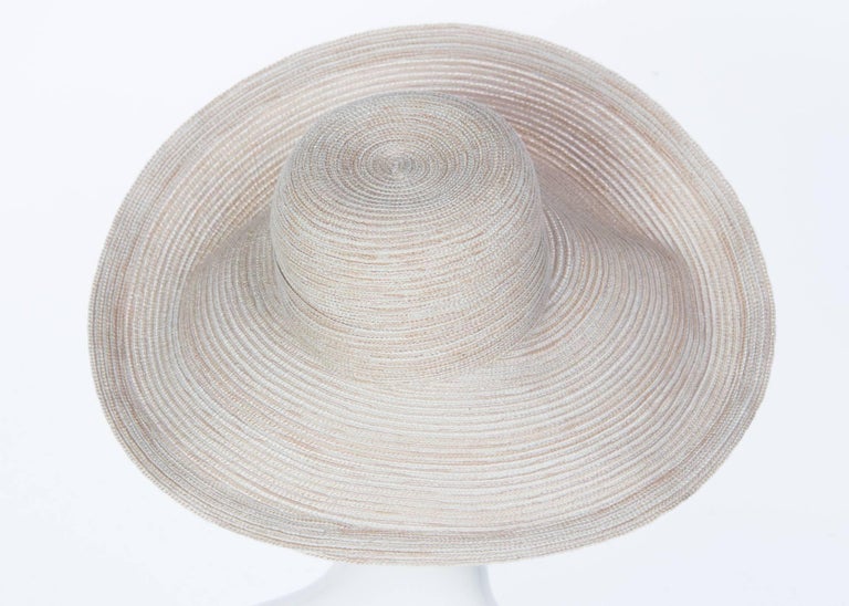 1990s Kokin New York Large Brim Taupe Sun Hat