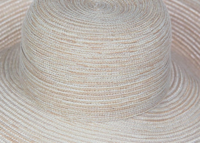 1990s Kokin New York Large Brim Taupe Sun Hat