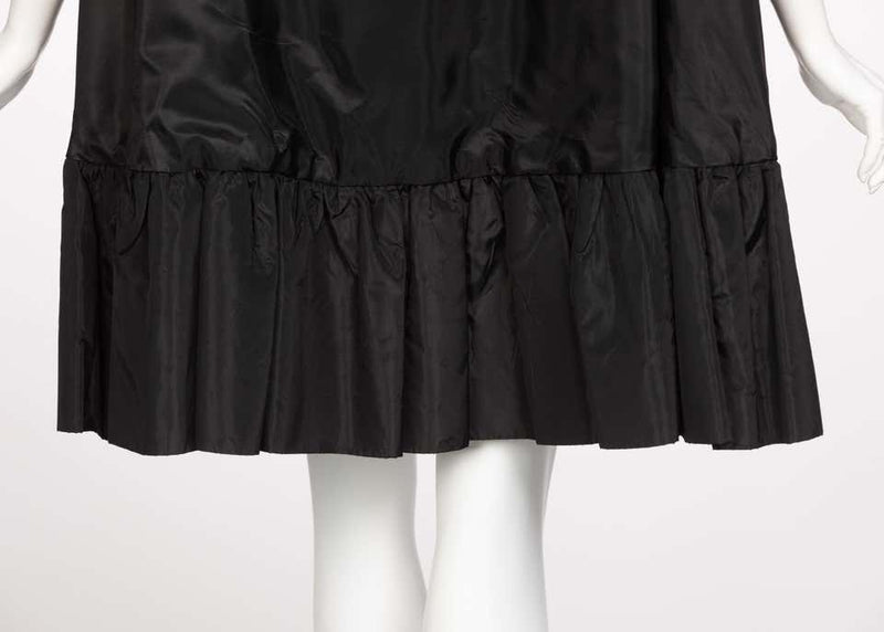 1960s Givenchy Unlabelled Black Taffeta Evening Jacket