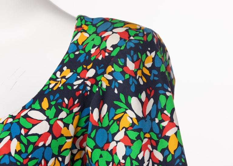 Yves Saint Laurent Floral Peplum Jacket Top, 1990s