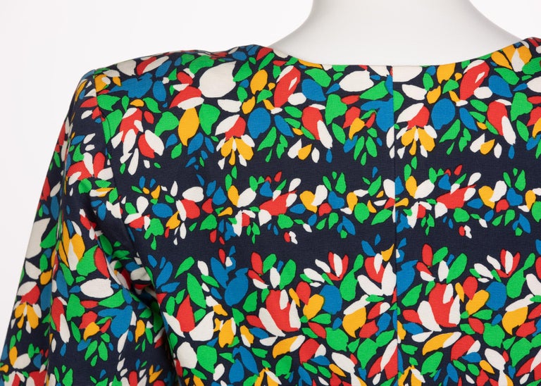 Yves Saint Laurent Floral Peplum Jacket Top, 1990s