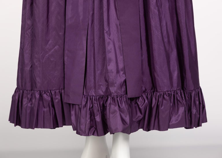 Yves Saint Laurent Skirt Russian Collection Purple Skirt YSL, 1970s